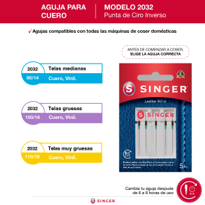 Aguja 2032 para cuero