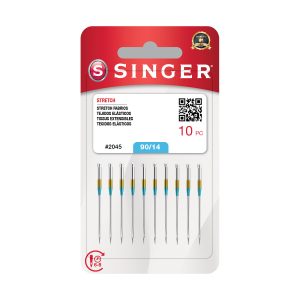Aguja 2045 para telas de punto y elásticas - 10 unidades, 90/14