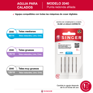 Aguja 2040 para Calados